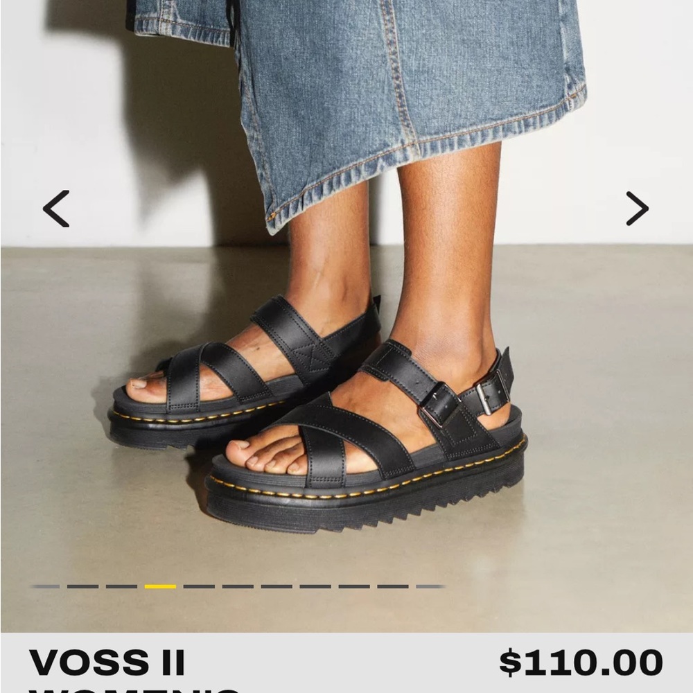 Dr. Martens Voss II Black Platform Sandals